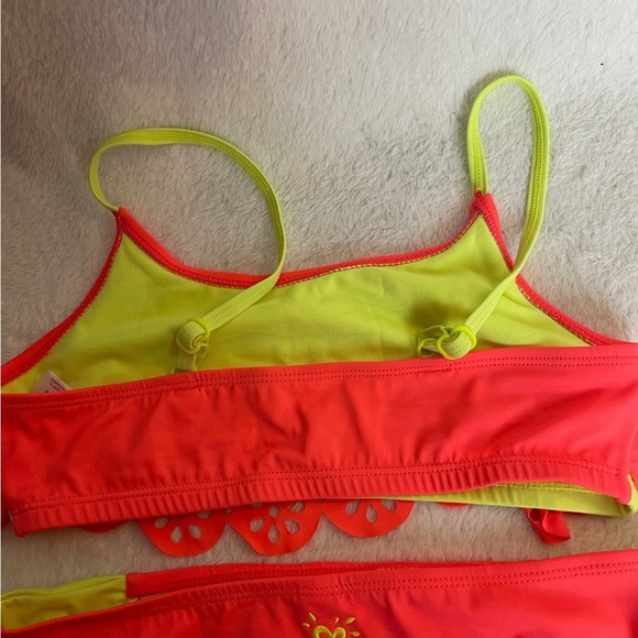 Justice Neon Pink and Yellow Bikini - Picture 5 of 7